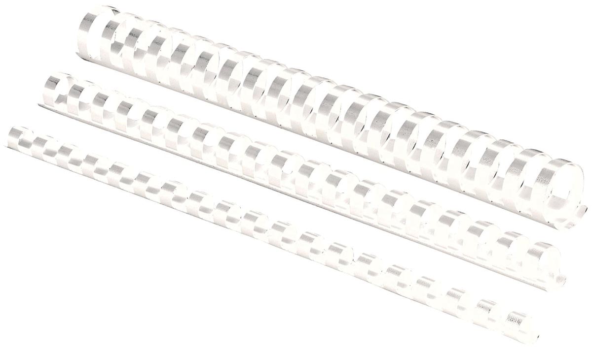 Fellowes bindruggen, pak van 100 stuks, 10 mm, wit 1 Fellowes bindruggen, pak van 100 stuks, 10 mm, wit