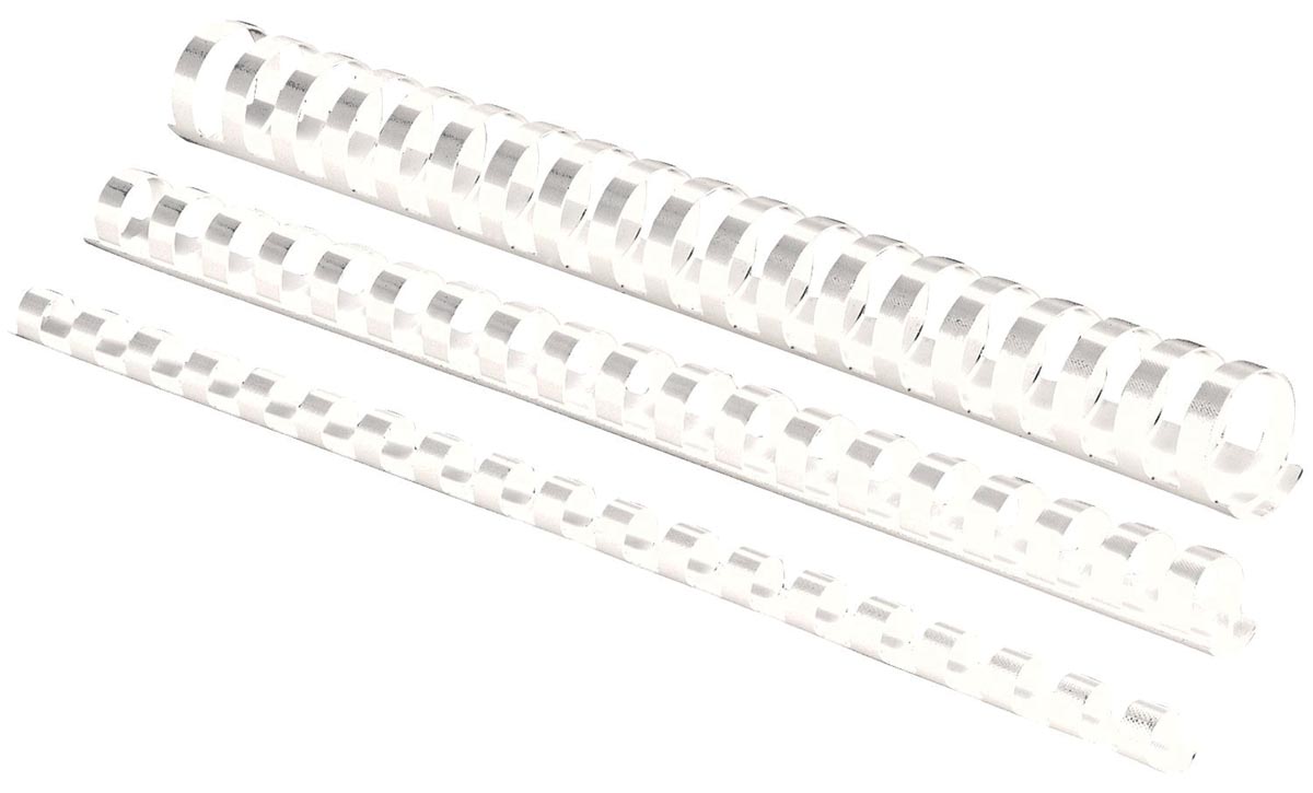 Fellowes bindruggen, pak van 100 stuks, 12 mm, wit 1 Fellowes bindruggen, pak van 100 stuks, 12 mm, wit