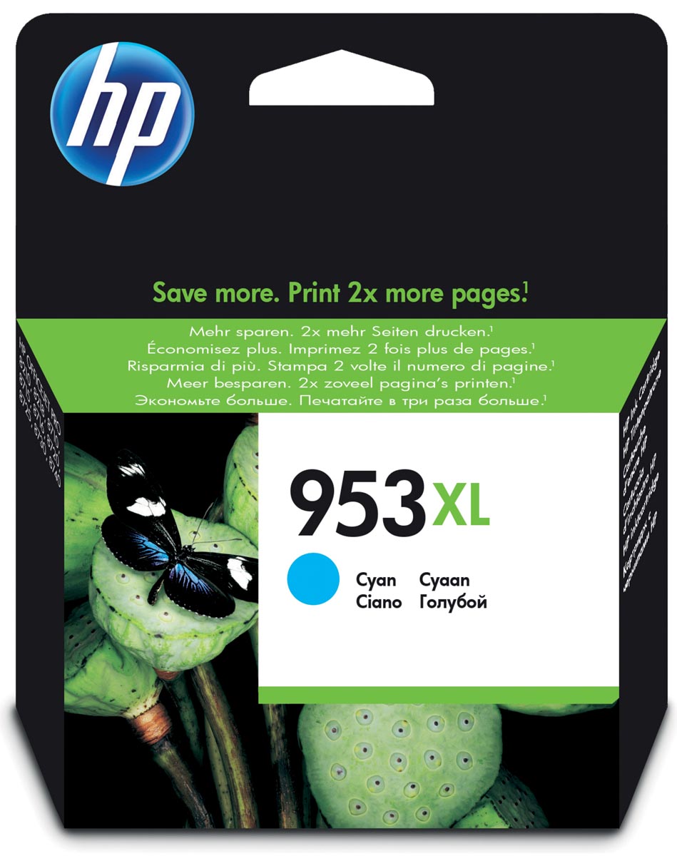HP inktcartridge 953XL, 1.450 pagina's, OEM F6U16AE, cyaan 1 HP inktcartridge 953XL, 1.450 pagina's, OEM F6U16AE, cyaan