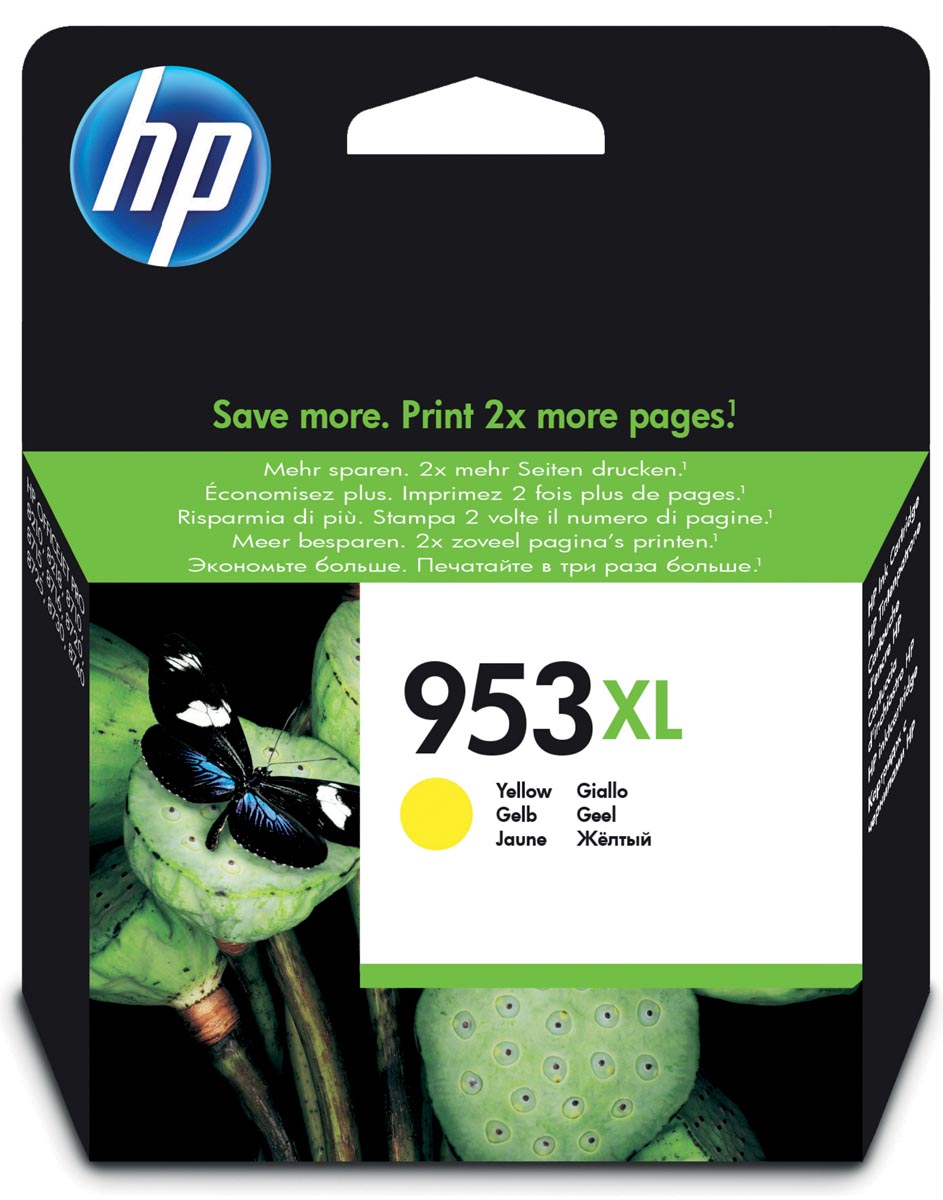 HP inktcartridge 953XL, 1.450 pagina's, OEM F6U18AE, geel 1 HP inktcartridge 953XL, 1.450 pagina's, OEM F6U18AE, geel