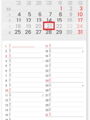 Maandkalender Memo-Manager, viertalig, 2027