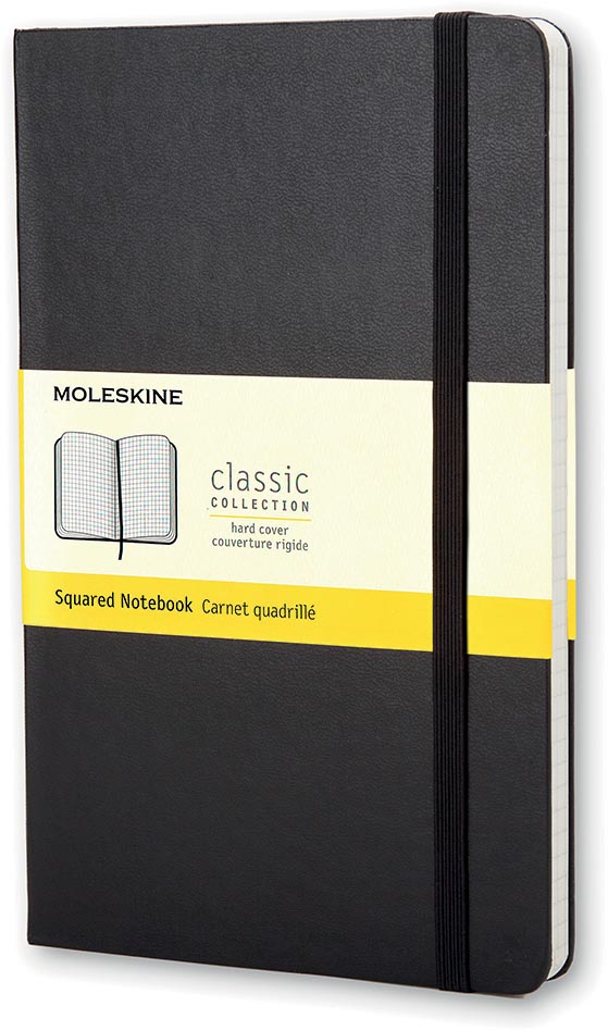 Moleskine notitieboek, ft 13 x 21 cm, geruit, harde cover, 240 bladzijden, zwart 1 Moleskine notitieboek, ft 13 x 21 cm, geruit, harde cover, 240 bladzijden, zwart