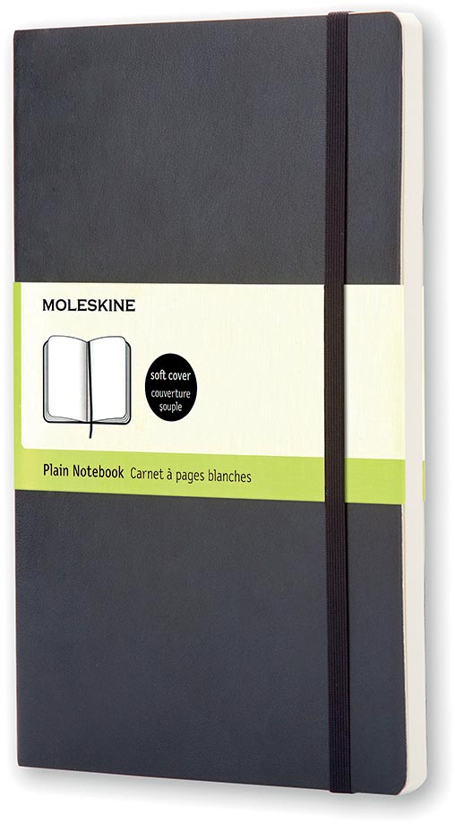 Moleskine notitieboek, ft 9 x 14 cm, effen, soepele cover, 192 bladzijden, zwart 1 Moleskine notitieboek, ft 9 x 14 cm, effen, soepele cover, 192 bladzijden, zwart