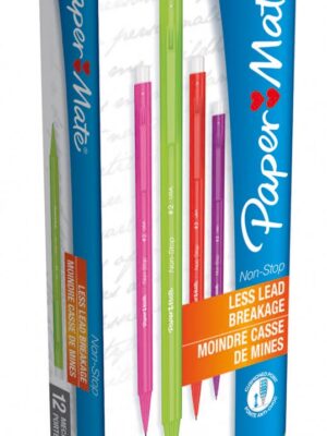 Paper Mate vulpotlood Non-Stop, doos van 12 stuks in geassorteerde kleuren