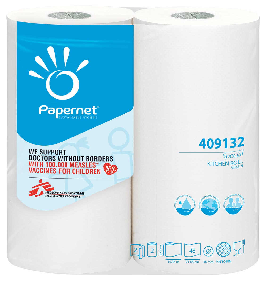 Papernet keukenrol Special, 2-laags, 48 vellen, pak van 2 rollen 1 Papernet keukenrol Special, 2-laags, 48 vellen, pak van 2 rollen