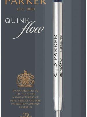 Parker Quinkflow vulling voor balpen fijn, zwart, op blister