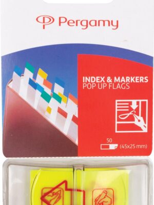 Pergamy 'Pop up vlag' pijl 'sign here', ft 45 x 25 mm, 50 vel