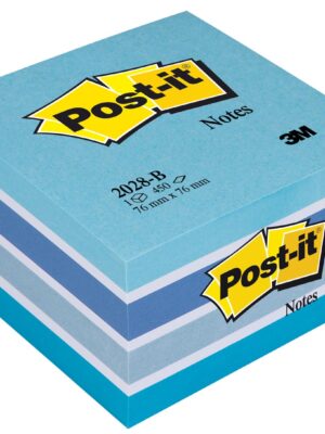 Post-it Notes kubus, 450 vel, ft 76 x 76 mm, blauw