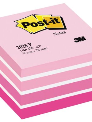 Post-it Notes kubus, 450 vel, t 76 x 76 mm, roze