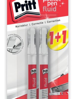 Pritt correctiepen Pocket Pen, blister 1 + 1 gratis