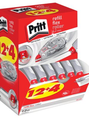 Pritt correctieroller Refill Flex 4,2 mm x 12 m, doos 12 + 4 gratis
