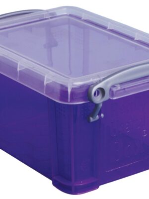 Really Useful Box 0,7 liter, transparant paars