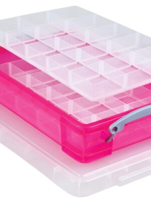 Really Useful Box opbergdoos 4 liter met 2 dividers, transparant helroze