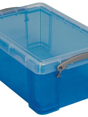 Really Useful Box opbergdoos 9 liter, transparant blauw