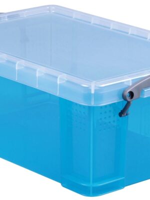 Really Useful Box opbergdoos 9 liter, transparant helblauw