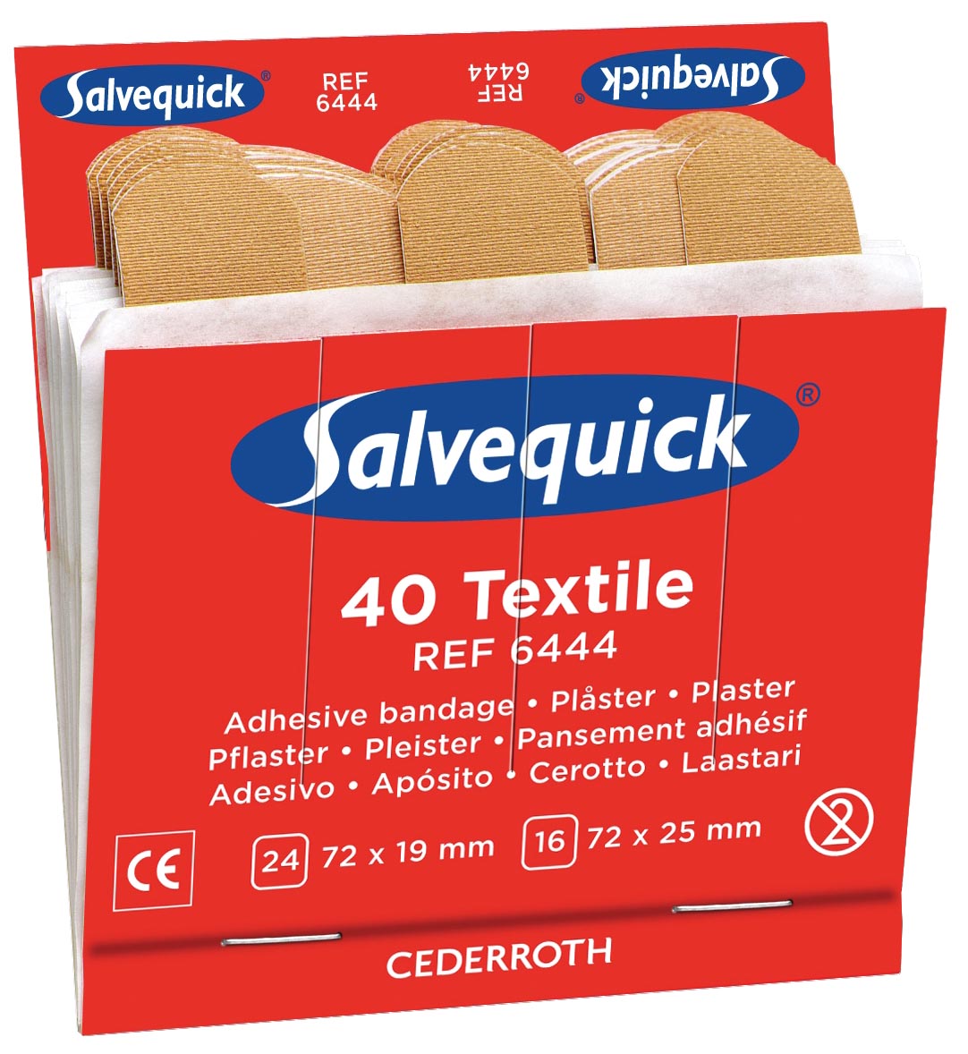 Salvequick navulling voor pleisterautomaat, elastische pleisters, pak van 6 navullingen 1 Salvequick navulling voor pleisterautomaat, elastische pleisters, pak van 6 navullingen