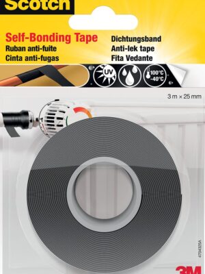 Scotch reparatieplakband anti-lek, ft 25 mm x 3 m, zwart, blisterverpakking