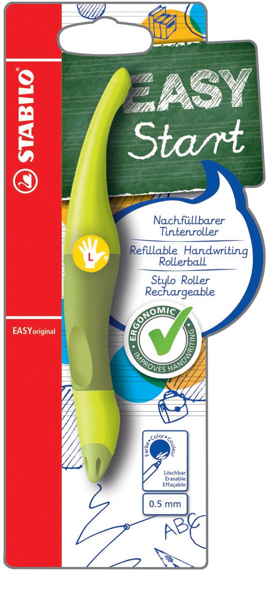 STABILO EASYoriginal roller, voor linkshandigen, blister van 1 stuk, limoen-donkergroen 1 STABILO EASYoriginal roller, voor linkshandigen, blister van 1 stuk, limoen-donkergroen