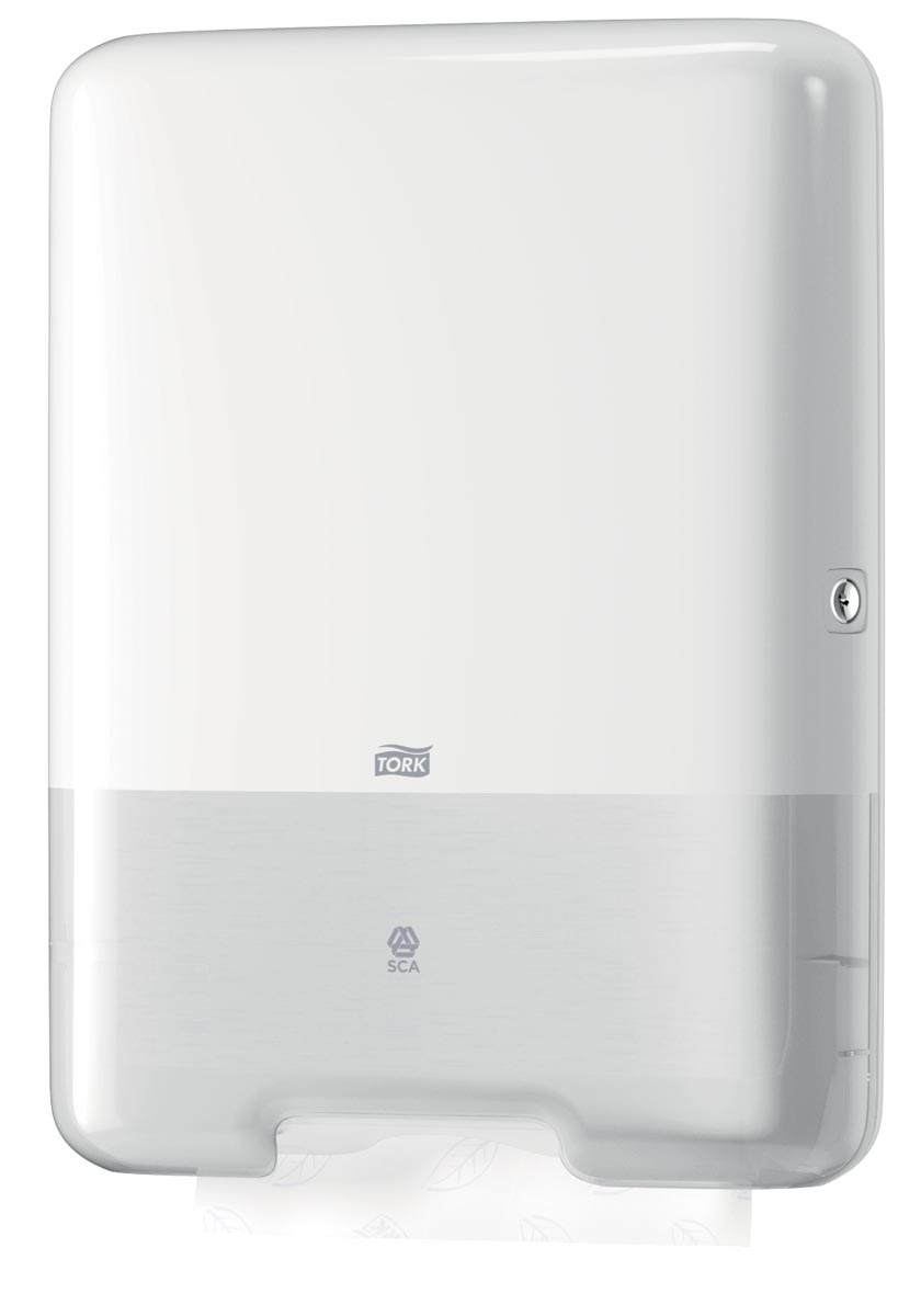 Tork handdoekdispenser C/Z-vouw, systeem H3, wit 1 Tork handdoekdispenser C/Z-vouw, systeem H3, wit