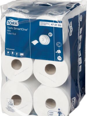 Tork toiletpapier SmartOne Mini, 2-laags, 111 meter, systeem T9, pak van 12 rollen
