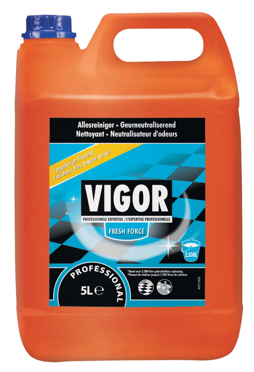 Vigor allesreiniger Fresh Force, flacon van 5 liter 1 Vigor allesreiniger Fresh Force, flacon van 5 liter